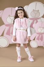 Load image into Gallery viewer, A DEE
Abstract Teddy Sisi Faux Fur Skirt &amp; Gilet Set - Baby Pink