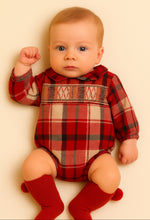 Load image into Gallery viewer, Deolinda Boys Tartan Romper