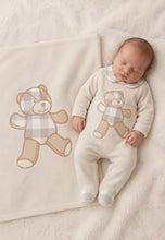Load image into Gallery viewer, Deolinda Baby Boys Teddy Matching Baby Grow &amp; Blankets Set - Camel