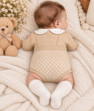 Load image into Gallery viewer, Baby Boys Knitted 2 Piece Romper - Camel