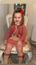 Load image into Gallery viewer, Rahigo Girls Exclusive 4 Piece Romper Set - Red &amp; Camel