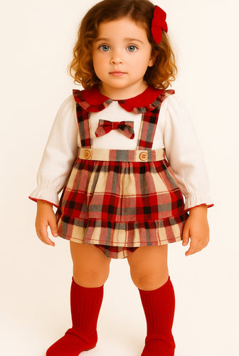 Deolinda Girls Tartan Romper