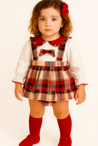 Deolinda Girls Tartan Romper