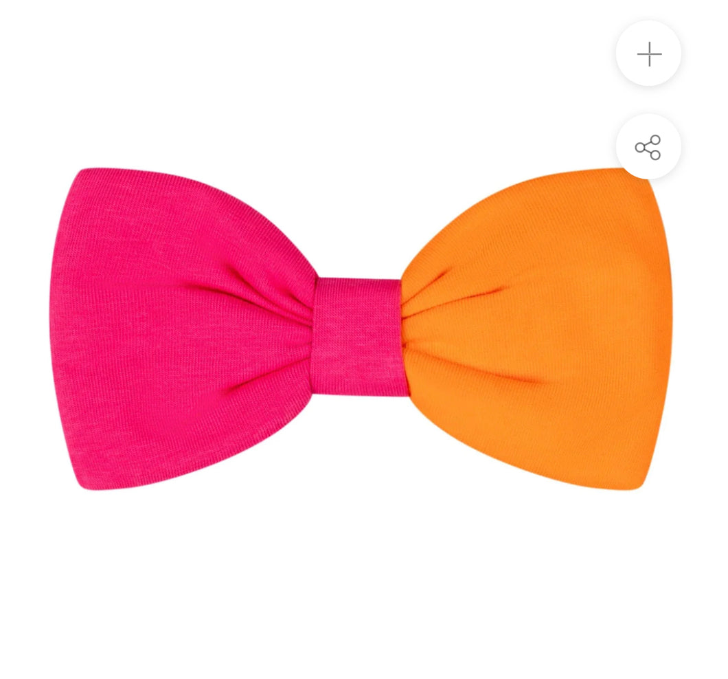 A Dee Miranda Block Bow Hair Clip - Hot Pink