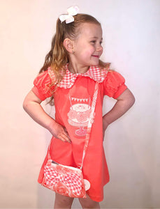 A Dee Ysabella Bright Coral Cake Party Dress