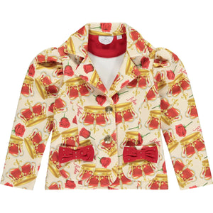 A Dee Clio Crown Print Blazer - Snow White