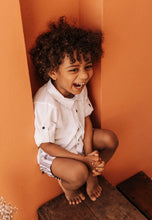 Load image into Gallery viewer, Boys Deolinda &quot;Cooper&quot; Shirt &amp; Navy Striped Shorts