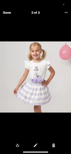 Load image into Gallery viewer, CARAMELO KIDS  Diamanté Light House Striped Skirt Set - Lilac