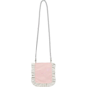 Pre-Order A Dee Annie Peony Dreams Houndstooth Bag - Pale Pink