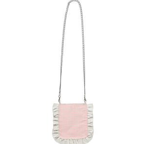 Pre-Order A Dee Annie Peony Dreams Houndstooth Bag - Pale Pink