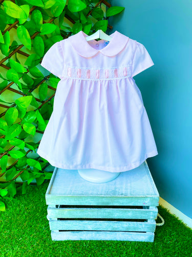 Sardon Girls Pink & White Dress