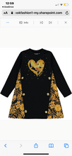 Load image into Gallery viewer, A Dee Binky Baroque Love Panel Dress - Black