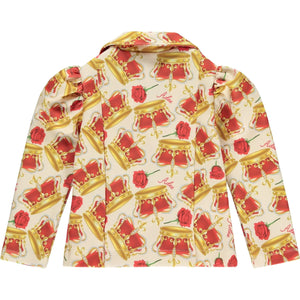 A Dee Clio Crown Print Blazer - Snow White