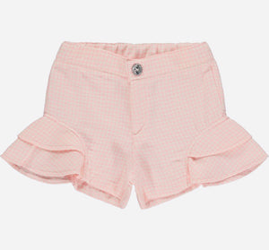 A Dee Angel Peony Dreams Houndstooth Short Set - Pale Pink