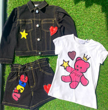 Load image into Gallery viewer, A Dee Street Art Leanne Teddy T-Shirt &amp; Lyla Denim Shorts