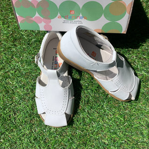 Boys Andanines White Leather Sandals