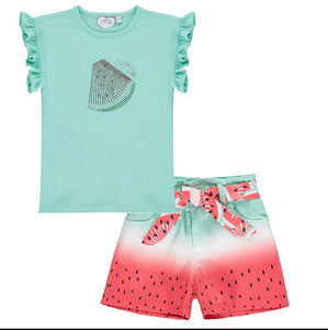 A Dee Watermelon Edna Ombré Short Set