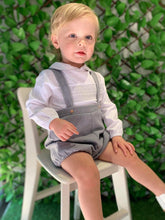 Load image into Gallery viewer, Boys Smocked Hbar Set -Grey