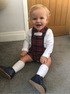 Deolinda Boys Tartan Romper suit