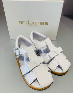 Andanines Girls White Sandals