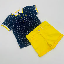 Load image into Gallery viewer, Tutto Piccolo Boys Yellow &amp; Navy Set