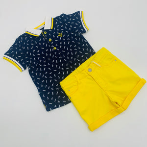 Tutto Piccolo Boys Yellow & Navy Set