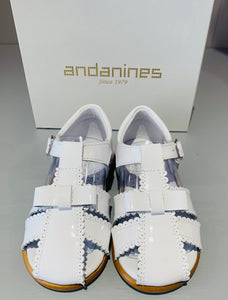 Andanines Girls White Sandals