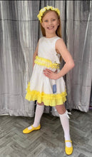 Load image into Gallery viewer, Babine Yellow Open Back Dress &amp; Matching Headband
