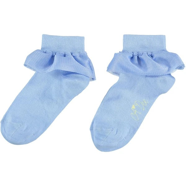 A Dee Spread Your Wings Josie Light Blue Tulle Frill Anke Socks