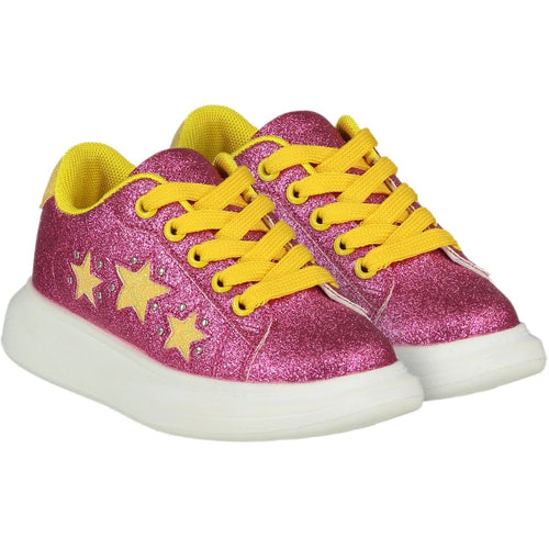 Clearance No Refund/ Exchange A Dee Street Art Lipstick Pink Queeny Chunky Star Trainers