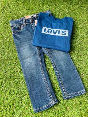 Boys Levi’s Short  Sleeve Graphic Tee Shirt - Estate Blue