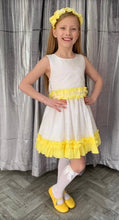 Load image into Gallery viewer, Babine Yellow Open Back Dress &amp; Matching Headband