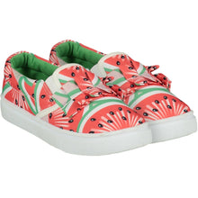 Load image into Gallery viewer, A Clearance No Refund/Exchange  Dee Watermelon Love Frilly Canvas Trainers