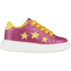 Clearance No Refund/ Exchange A Dee Street Art Lipstick Pink Queeny Chunky Star Trainers