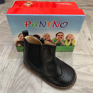 Boys Clearance Black Leather Dealer Boots (no exchange or refunds)