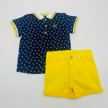 Load image into Gallery viewer, Tutto Piccolo Boys Yellow &amp; Navy Set