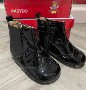 Clearance Boys Panyo Navy Patent Rider Boots (no exchanges or refunds)