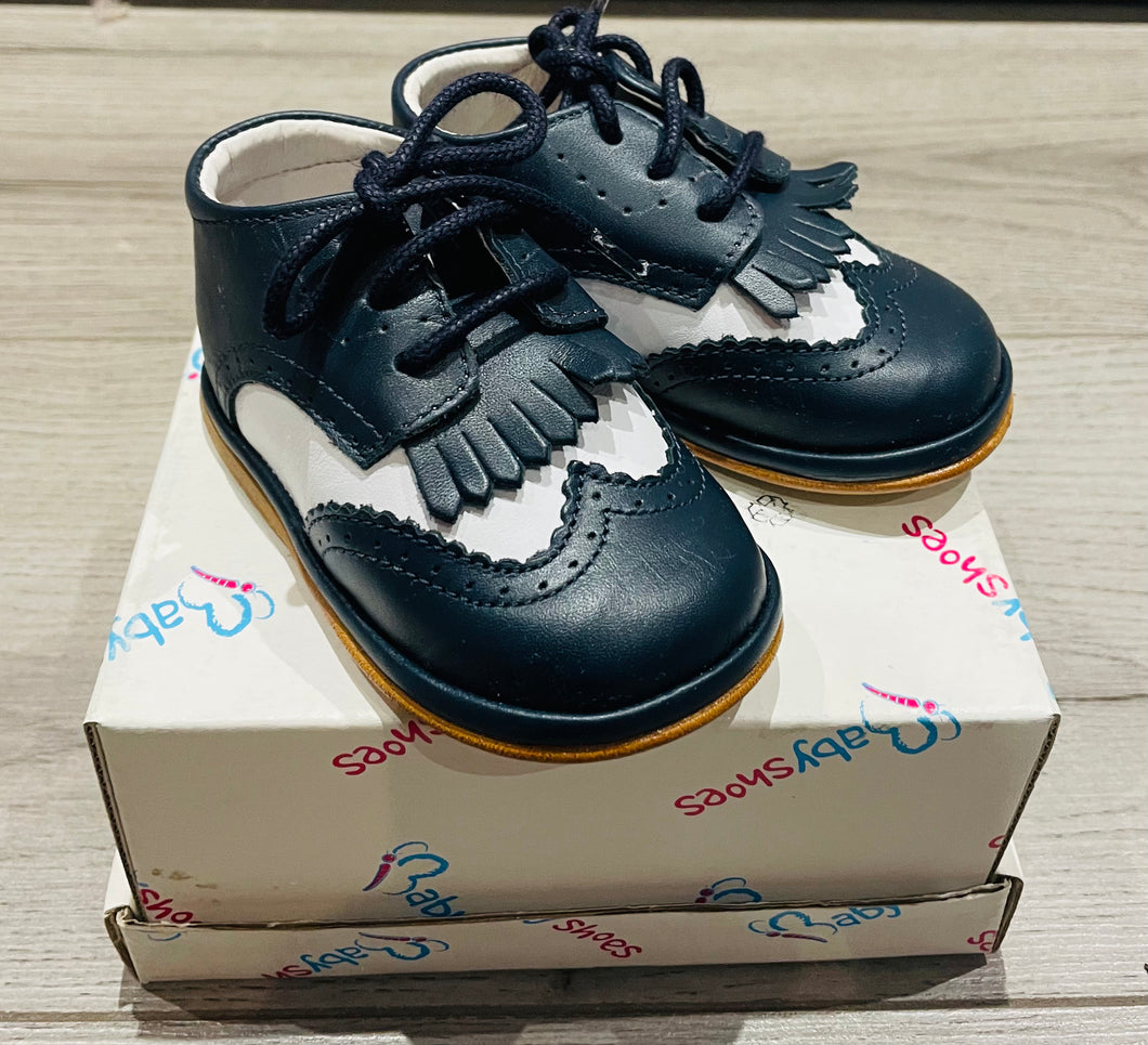 Boys 2 Tone Leather Shoes (no refunds or exchanges )