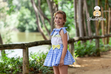 Load image into Gallery viewer, Clearance No Refund or Exchange Abulea Tata Easter Yellow &amp; Blue Skirt Set