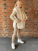 Load image into Gallery viewer, Girls Cream Faux Fur Winter Coat