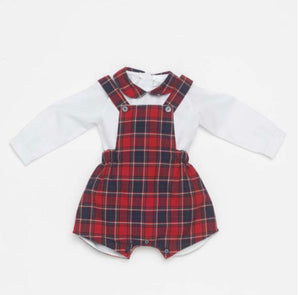 Deolinda Boys Tartan Romper suit