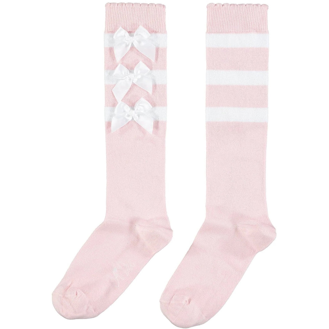 A DEE  Fran Bow Knee High Sock - Pink