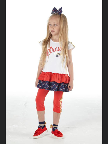 A Dee Molly Red Circus Legging Set (NON Refundable) 3yr