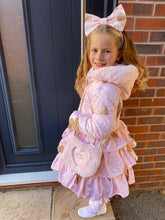 Load image into Gallery viewer, A Dee Leopard Love Penelope Pale Pink Faux Fur Hooded Coat