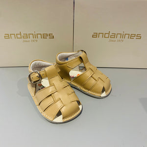 Andanines Baby Boys Camel Sandals
