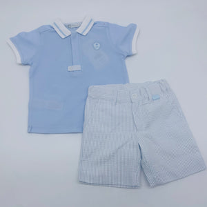 Tutto Piccolo Boys Baby Blue Short Set