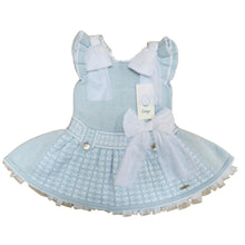 Load image into Gallery viewer, None Refundable Rahigo Girls Drop Waist Dress in BABY BLUE &amp; WHITE