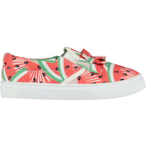 A Clearance No Refund/Exchange  Dee Watermelon Love Frilly Canvas Trainers