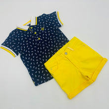 Load image into Gallery viewer, Tutto Piccolo Boys Yellow &amp; Navy Set