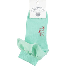 Load image into Gallery viewer, A Dee Watermelon Love Ellis Miami Mint Frill Ankle Socks